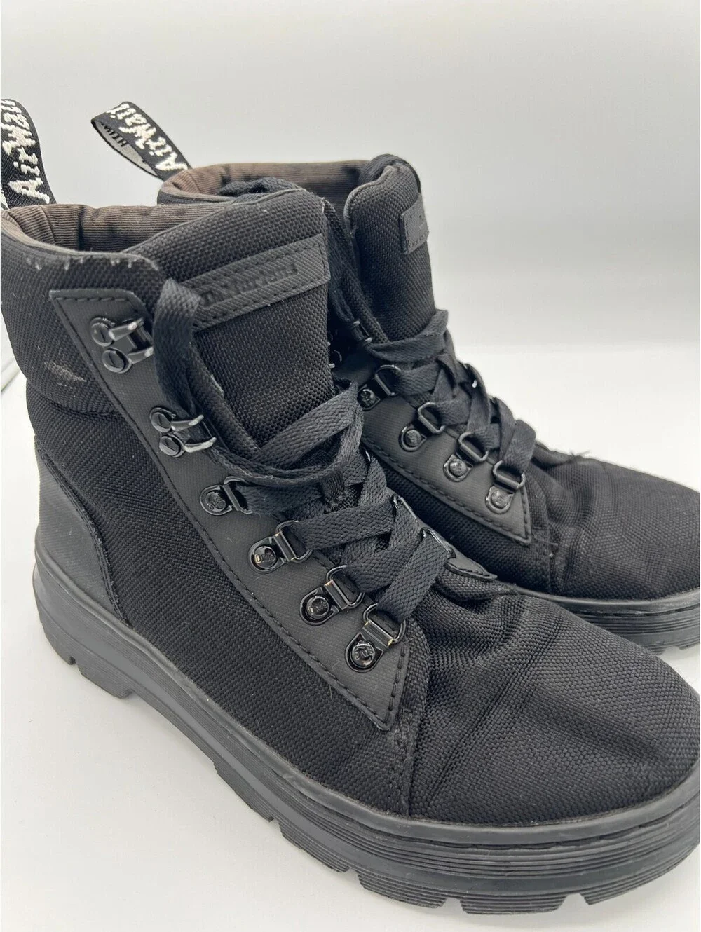 Dr. Martens Combs W Black Lace Up Combat Boots Women’s Size 7